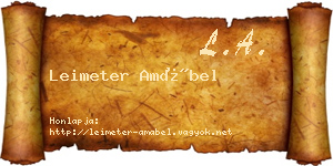 Leimeter Amábel névjegykártya